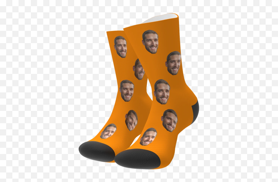 Men - Happy Emoji,Peach Emoji Socks