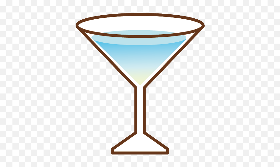 Cartoon Martini Glass Clipart - Cocktail Glass Png Cartoon Emoji,Martini Emoji