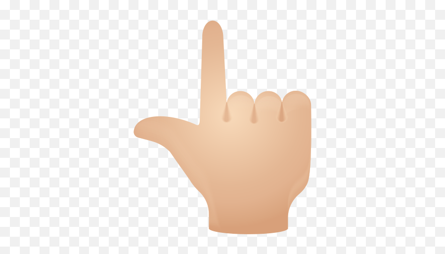 Backhand Index Pointing Up Light Skin Tone Icon - Sign Language Emoji,Pointing Emoji