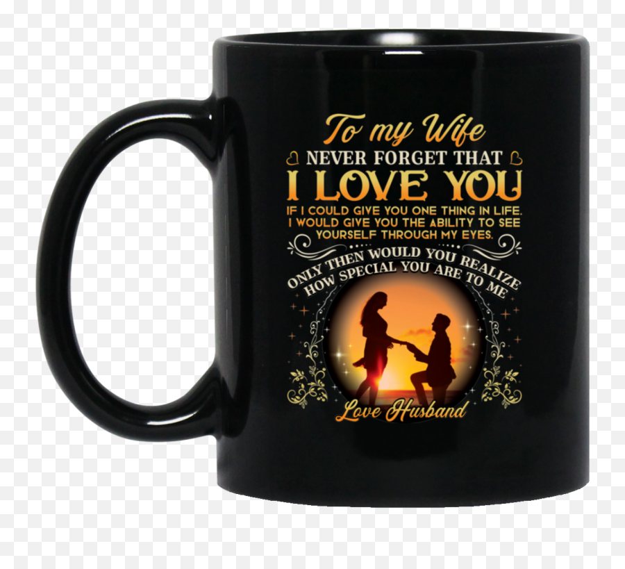 Wife Birthday Gift For Wife Black Mug - Magic Mug Emoji,Thinking Emoji Mug