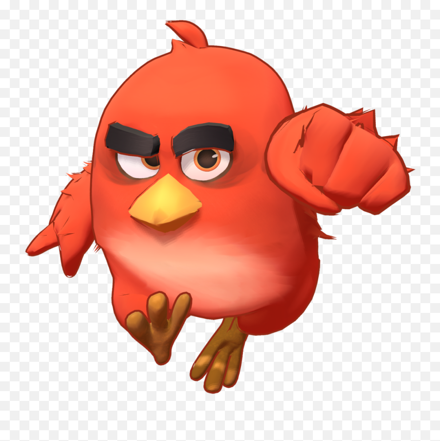 Download Angry Birds Art Real Life Red - Red Angry Bird Art Life Of Red Angry Birds Emoji,Red Angry Face Emoji