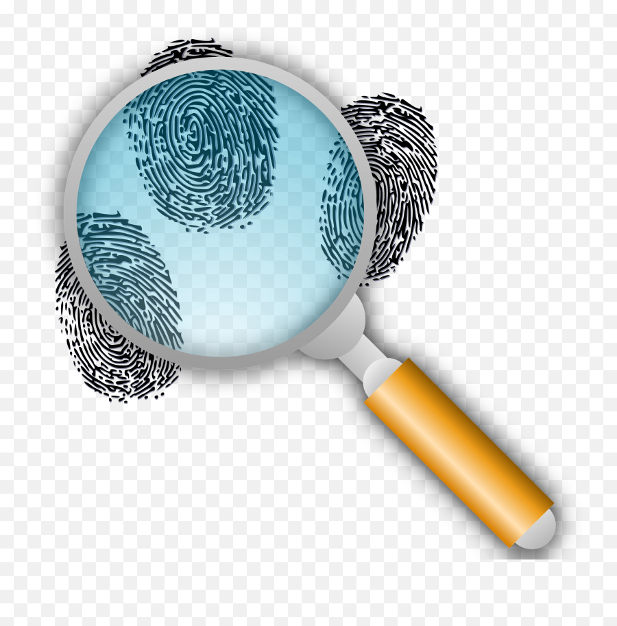 Fingerprint Search With Magnification - Clipart Magnifying Glass With Finger Prints Emoji,Fingerprint Emoji