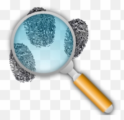 Fingerprint Search With Magnification - Clipart Magnifying Glass With Finger Prints Emoji,Fingerprint Emoji
