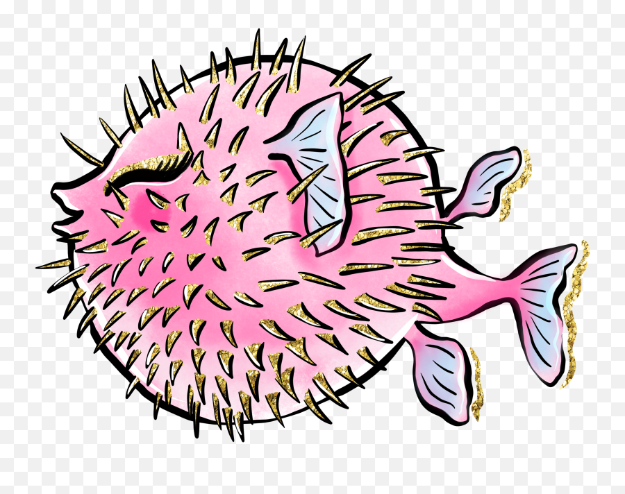 Blowfish Seacreatures Sealife Sticker - Fugu Emoji,Blowfish Emoji
