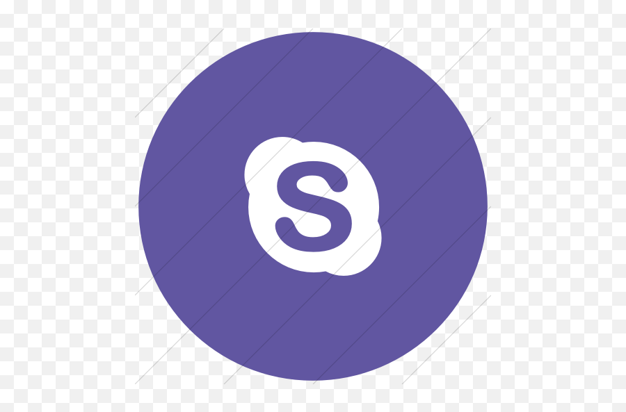 Iconsetc Flat Circle White On Purple Foundation 3 Social - Skype Icon Aesthetic Brown Emoji,Skype Movie Emoticons