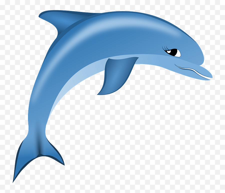 Free Dolphin Mammal Vectors - Dolphin Png Cartoon Emoji,Dolphin Emoji