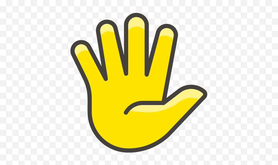 Hand With Fingers Splayed Emoji Clipart - Full Size Clipart Saludos Icono,Clipart Emoticons Hands Up Hands Down