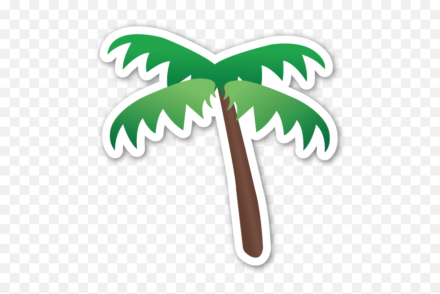 Palm Tree Emoji Stickers Palm Tree Emoji Green Sticker - Emoji To Represent Louisiana Purchase,Pushpin Emoji