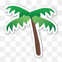 Palm Tree Emoji Stickers Palm Tree Emoji Green Sticker - Emoji To Represent Louisiana Purchase,Pushpin Emoji