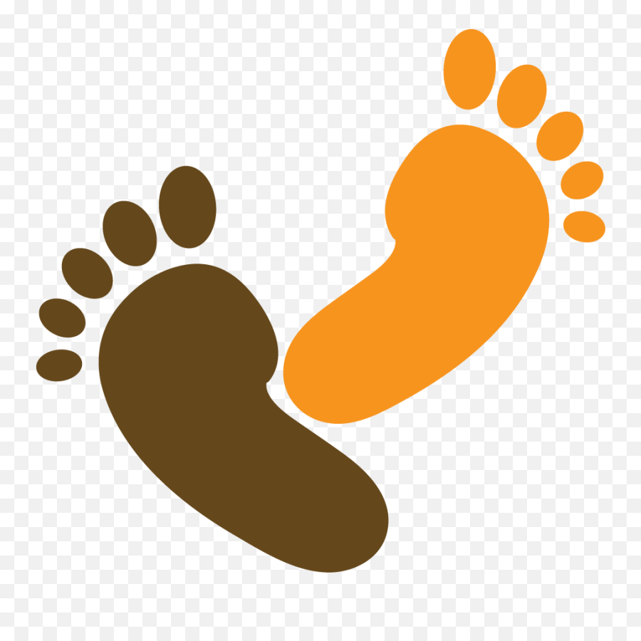 Feet Png - Orange And Brown Foot Don T Stand Here Sign Chiropodist Cartoon Emoji,Don't Starve Together Emoticon