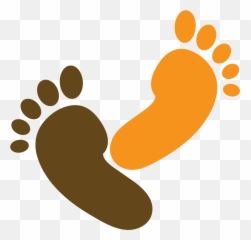 Feet Png - Orange And Brown Foot Don T Stand Here Sign Chiropodist Cartoon Emoji,Don't Starve Together Emoticon