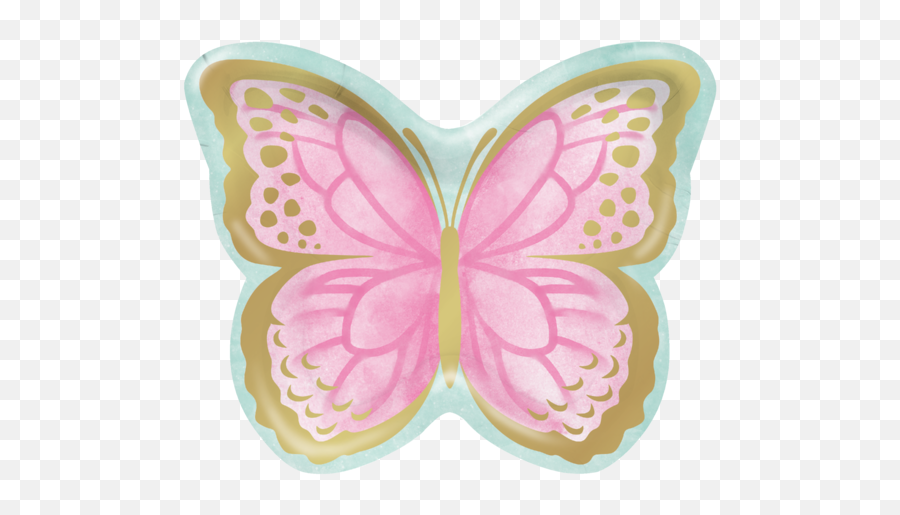 Butterfly Birthday Party Supplies Party Supplies Canada - Pink Butterfly Golden Emoji,Png Emojis Xxx Breast