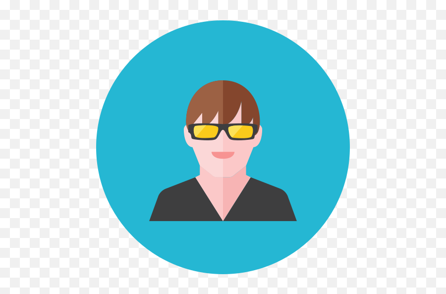 Man People Person Avatar Glasses Boy Free Icon Of - Round Man Icon Emoji,Emoticon Glasses Boy