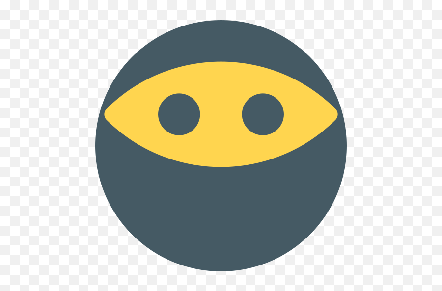 Ninja - Dot Emoji,Ninja Eyes Emoticon