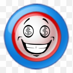 Money Face Ball Circle Plate Sticker By Lc3990805 - Happy Emoji,Money Face Emoji Png