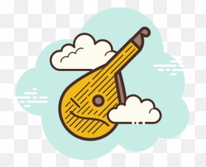 Bandore Icon In Cloud Style Emoji,Musical Instruments Emojis Png