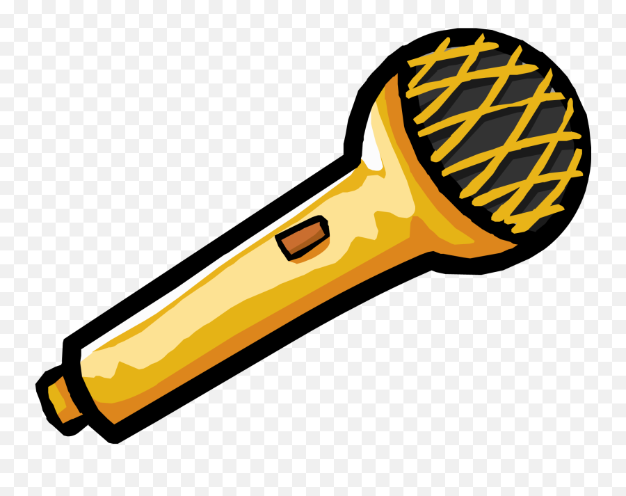 Golden Microphone Club Penguin Wiki Fandom - Cartoon Gold Microphone Png Emoji,Emoji Gun And Microphone