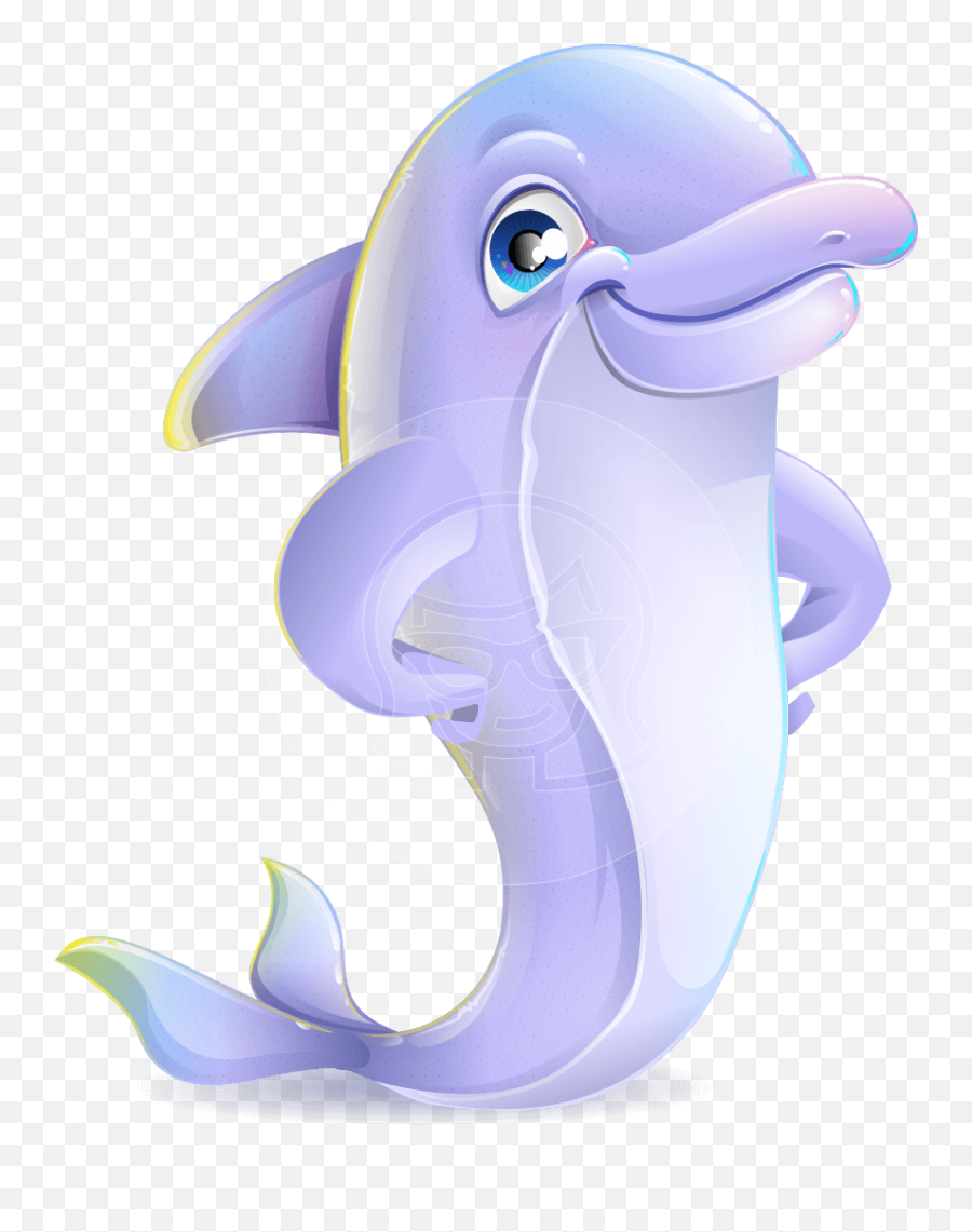 Cute Dolphin Cartoon Vector Character - Cartoon Cute Dolphin Emoji,Dolphin Emotions