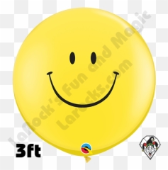3 Foot Round Smile Qualatex Balloons 2ct Emoji,Feet Emoticon