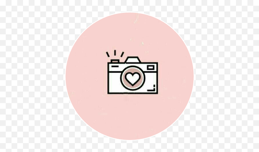 Pink Camera Circle Sticker By Emy Emoji,Camera Emoticon Png