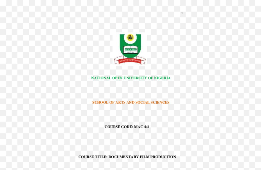 Pdf National Open University Of Nigeria School Of Arts And Emoji,Nigerian Movie Selfish Emotion