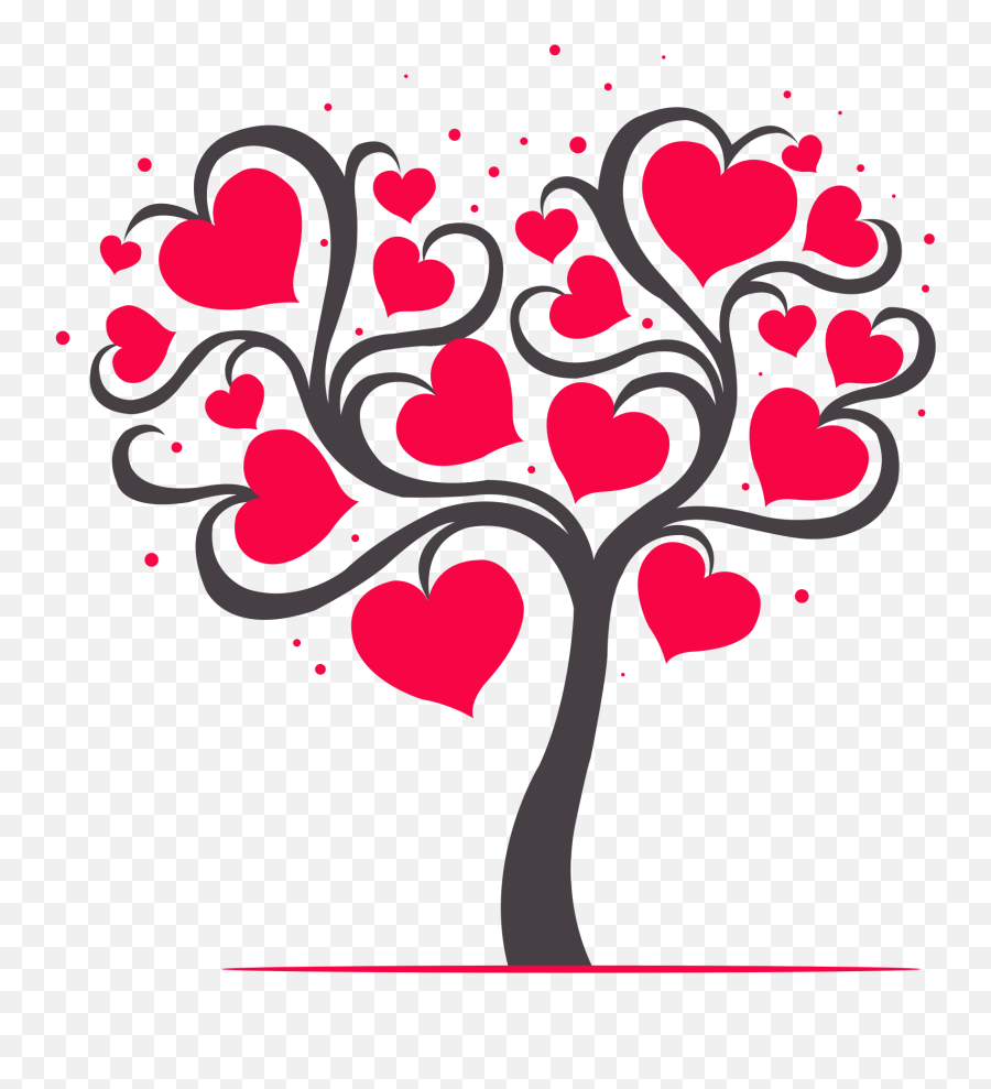 Heart Tree Clipart Png Image Free - Love Tree Clipart Emoji,How To Make A Christmas Tree Emoji On Facebook