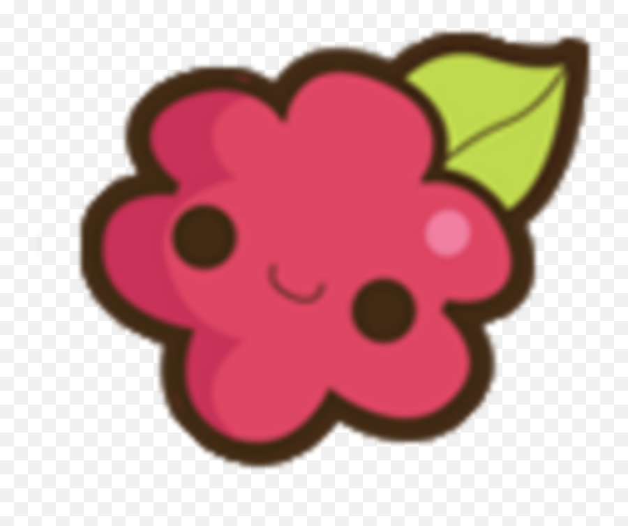 Kawaii Pink Raspberry Bear Face Sticker - Girly Emoji,Raspberry Face Emoji