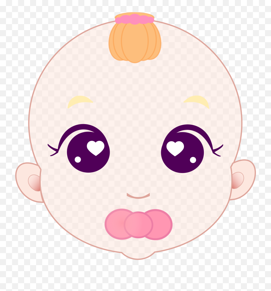 Baby Girl Face - Caritas De Bebes Animadas Emoji,Baby Girl Emoji