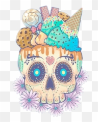 Skelton Sticker - Calaveras Dia De Muertos Kawaii Emoji,Skelton Emoji