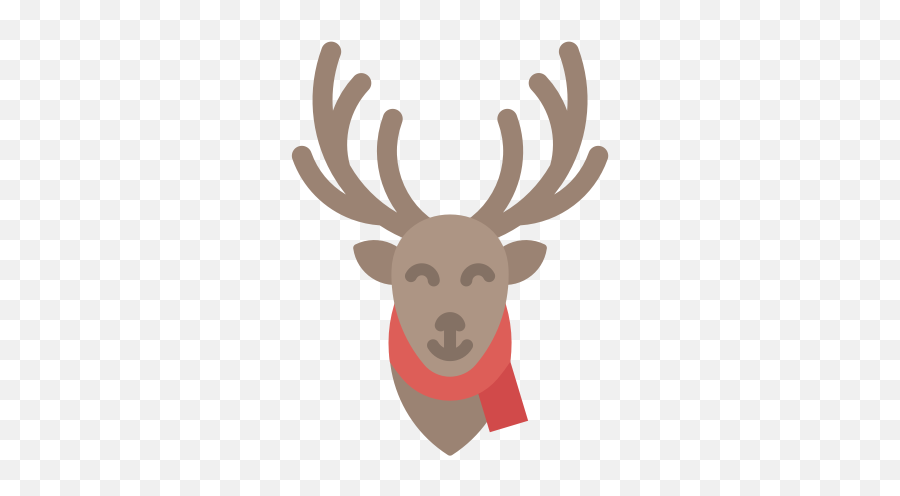Christmas Deer Head Reindeer Icon - Reindeer Icon Emoji,Deer In Headlights Emoji