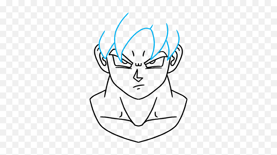 How To Draw Goku Ultra Instinct - Really Easy Drawing Tutorial Draw Goku Ultra Instinct Step Emoji,How To Draw Chibi Emotions