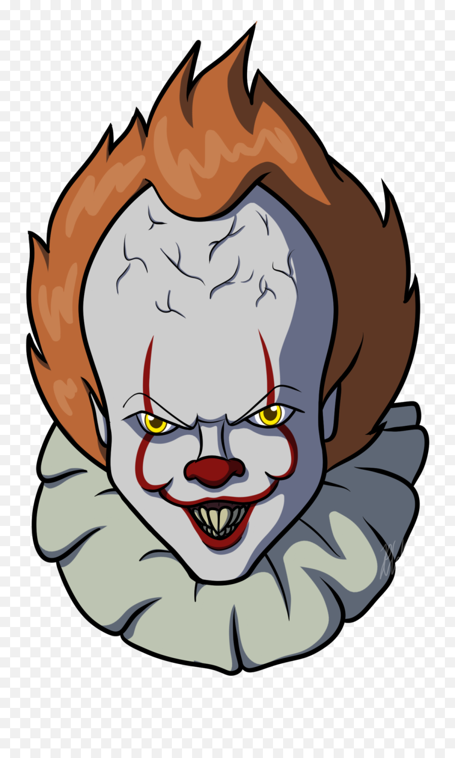 Pennywise Face Transparent Png Download - Pennywise Pennywise Clipart Emoji,Draw A Face Woth Each Emotion