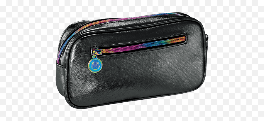 Black Metallic Small Cosmetic Bag - Pouch Emoji,Emoji Neko Pouch