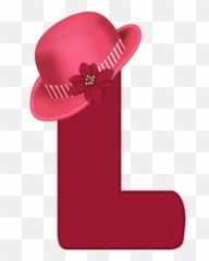 L - Alfabeto Decorativo Chapeu Emoji,Pink With Emoji Letter L