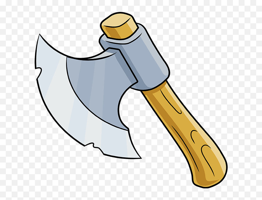 How To Draw An Axe - Cartoon Axe Drawing Emoji,Axe Emoticon Facebook