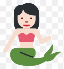 Mermaid Emoji With Light Skin Tone - Merman Medium Light Skin Tone Hot Emoji,Mermaid Emoji