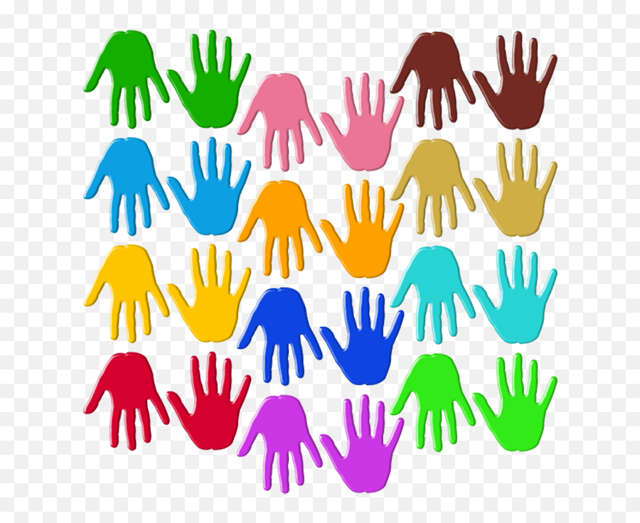 Handprint Png - Pairs Of Coloured Handprints Colorful Coloured Handprints Emoji,Emotions Opi Nail Polish