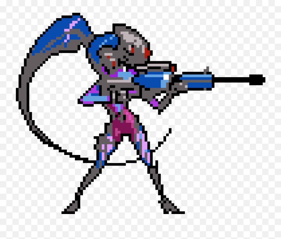 Pixel Art Gallery - Widowmaker Pixel Spray Emoji,Widowmaker Emoticon