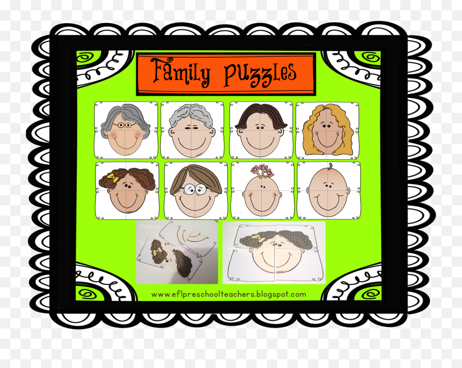 Esl Family Theme Puzzles Family Theme Elementary Special - My Family Theme For Preschoolers Emoji,The Emotions Members