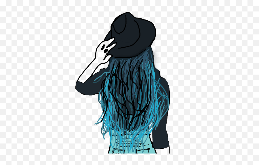 The Most Edited - Blue Fkower Girl Emoji,Heart Emoji Negitive Background