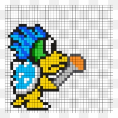 Perler Bead Patterns Perler Beads - Larry Koopa Pixel Art Emoji,Bugdroid Emoticon