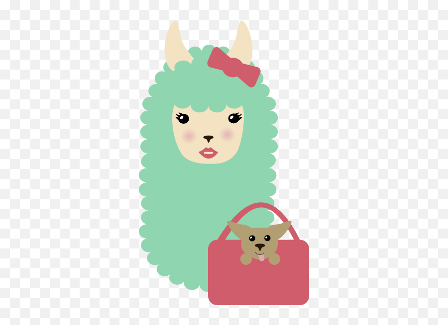 Girly Llama - Emoji,Llama Emoji