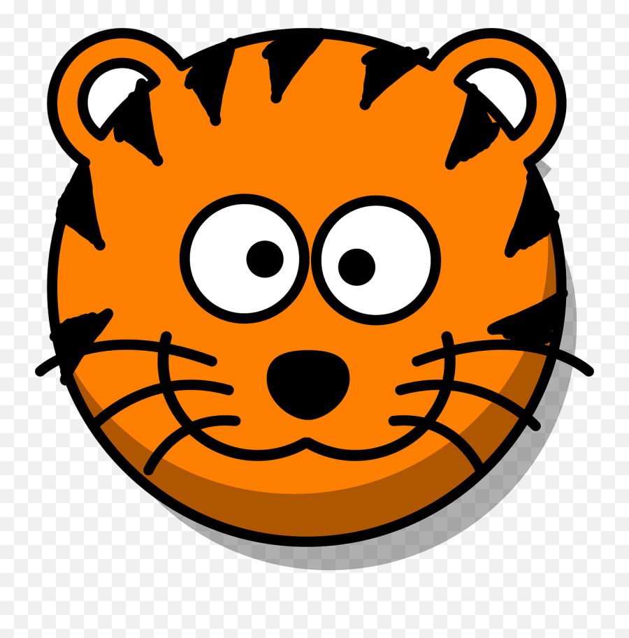 Tiger Cartoon Face Nice Pics - Marcus Cinema Emoji,Rosy Cheeks Emoji