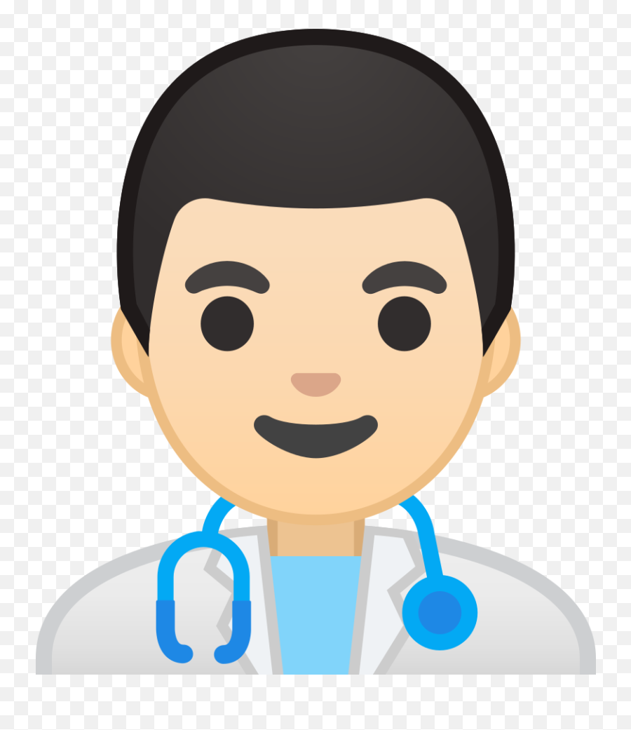 Man Health Worker Light Skin Tone Icon Noto Emoji People,Man And A Turn Emoji