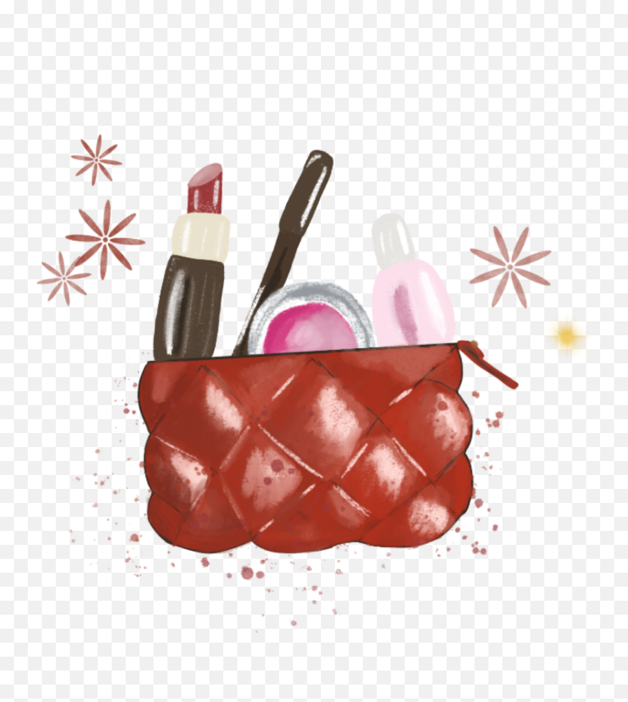 Makeup Bag Makeupbag Cosmetics Sticker - Girly Emoji,Emoji Makeup Bag