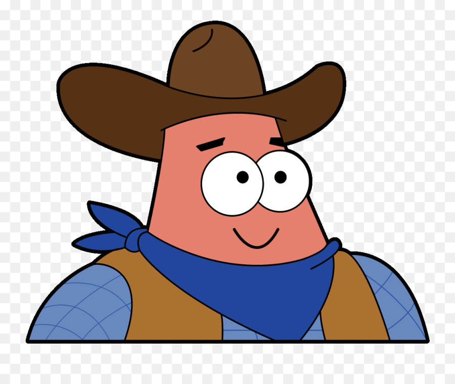 Cowboy Patrick Transparent Patrick Star Know Your Meme Emoji,Heil Emoticon