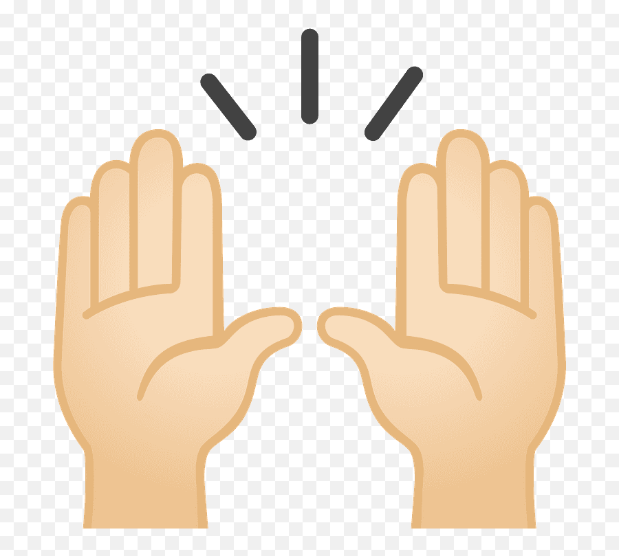 Raising Hands Emoji Clipart - Rest Symbol In Hands,Raising Hands Emoji