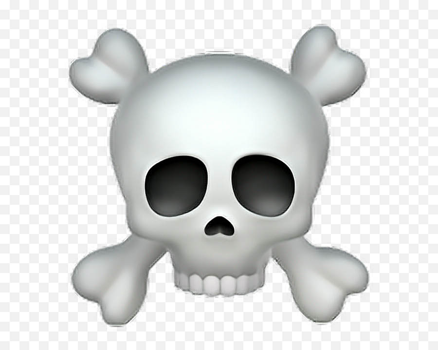 Skull Bones Emoji Emoticon Sticker - Doodshoofd Emoji,Skull Emoji