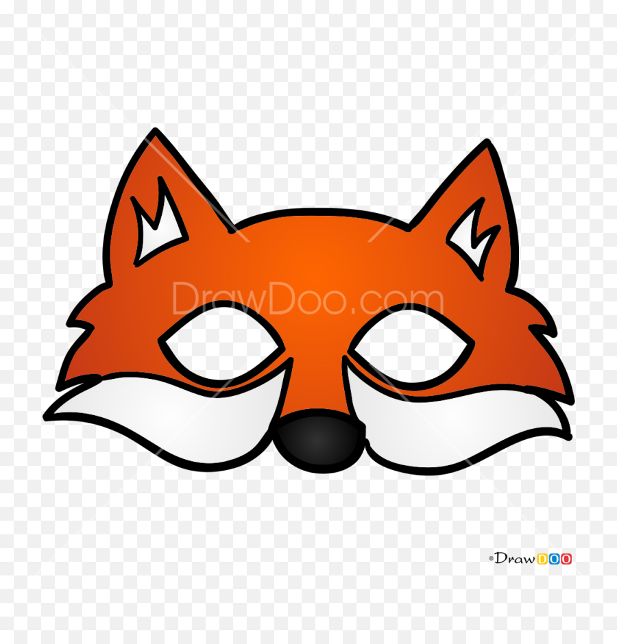 How To Draw Fox Mask Face Masks - Easy To Draw Fox Mask Emoji,Man Moon Fox Emoji