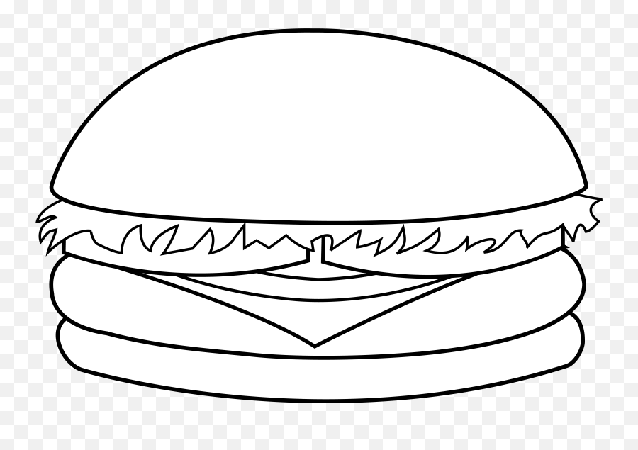 Sandwich Clipart Coloring Page Sandwich Coloring Page - Transparent Color Black And White Burger Emoji,Emoji Speedy Gonzales